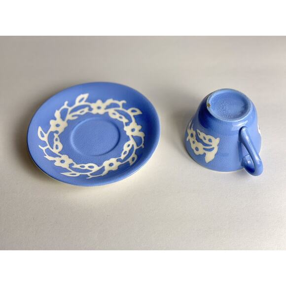 Vintage Cameoware Harker Pottery USA Demi Cup and Saucer c-3.5”x 2” s-5”t - Picture 7 of 13